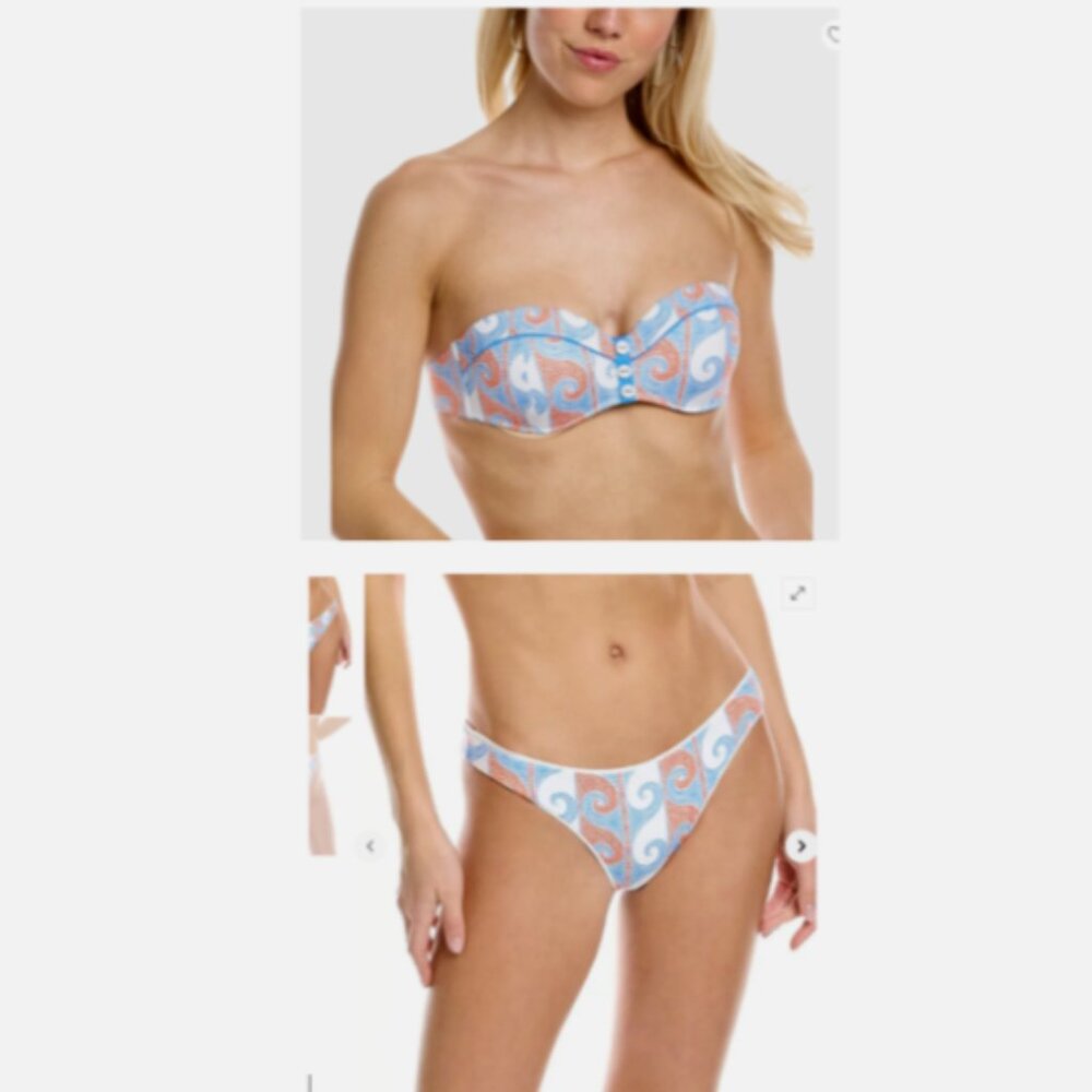 NWT Paolita London Amphritite Eden Top Agra Bottom Sz M New Tags $280 Bikini Set